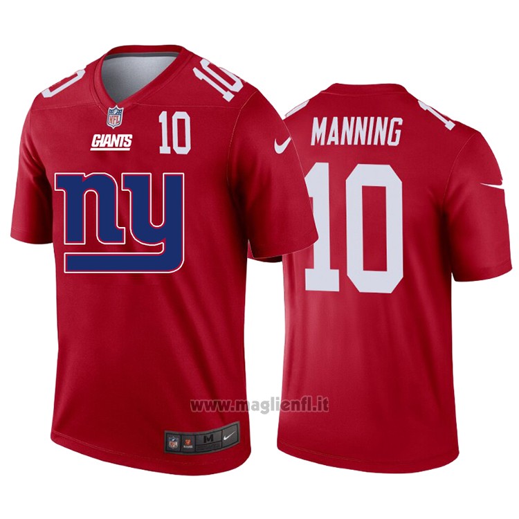 Maglia NFL Limited New York Giants Manning Big Logo Number Rosso